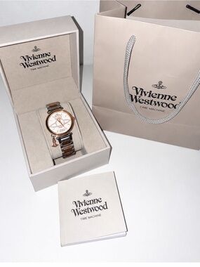 Vivienne Westwood Women's Rose Gold and Silver Bracelet Watch new